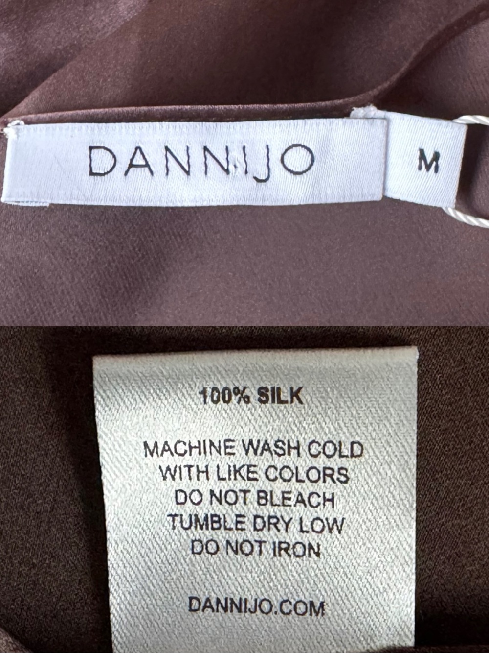 NWT Dannijo Mossy Maxi Slip Dress Dark Brown Medium - Picture 10 of 12